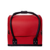 vanity femme chic rouge poignées noires