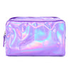 trousse de toilette holographique violet