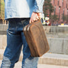 Trousse de toilette cuir café