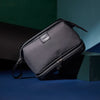 trousse de toilette homme design gris foncé