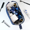 trousse de toilette homme bleu compartiment
