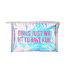 Trousse de toilette transparente girly
