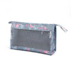 Trousse de toilette transparente bleu flamants rose
