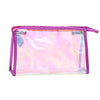 Trousse de toilette transparente colorée