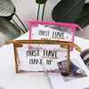 Trousse de toilette transparente make up