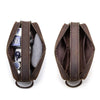 Trousse de toilette cuir café