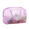 Trousse de toilette transparente fleurs