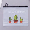 Trousse de toilette transparente cactus