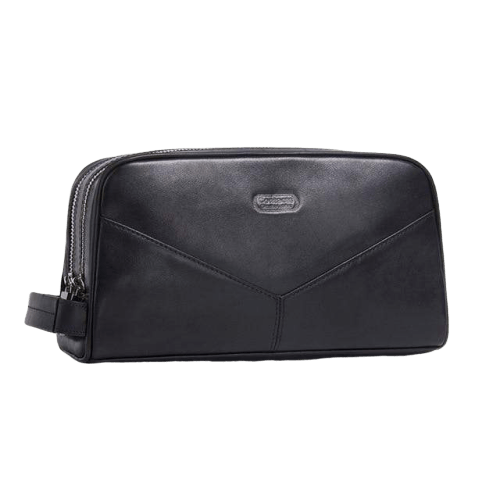 Trousse De Toilette Cuir PU MOCOCITO 24x14x7cm - Noir - Voyage Et Quotidien