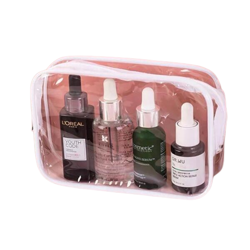 Trousse de Toilette Transparente Vide de Voyage pour Liquides Kit