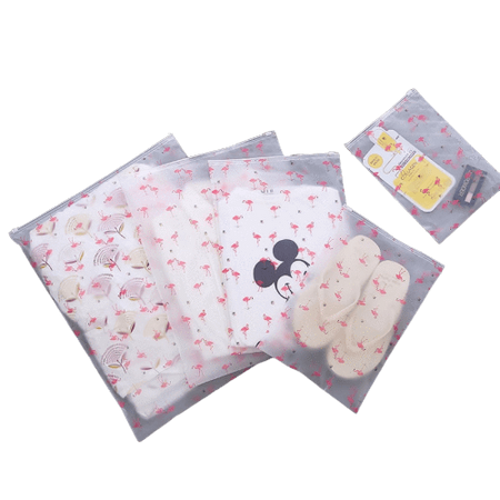 Trousse de toilette transparente flamant rose