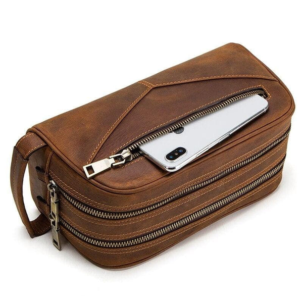 Trousse de toilette cuir homme luxe