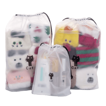 Trousse de toilette transparente chat