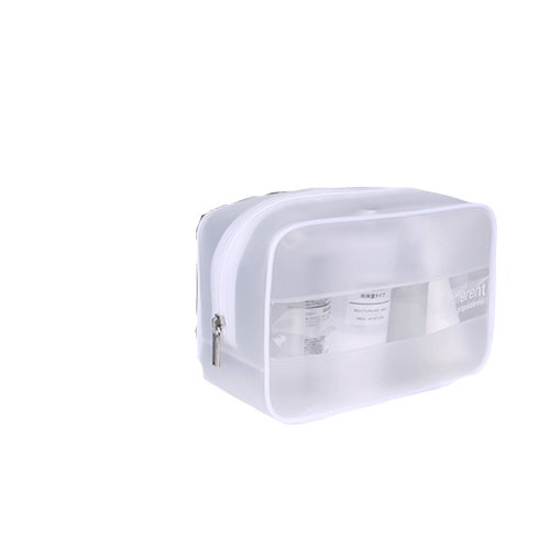 Trousse de toilette transparente blanche