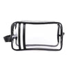 Trousse de toilette transparente bandes noires