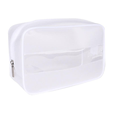 Trousse de toilette transparente blanche