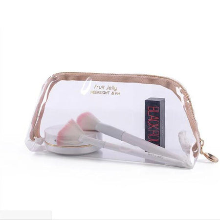 Trousse de toilette transparente gelée