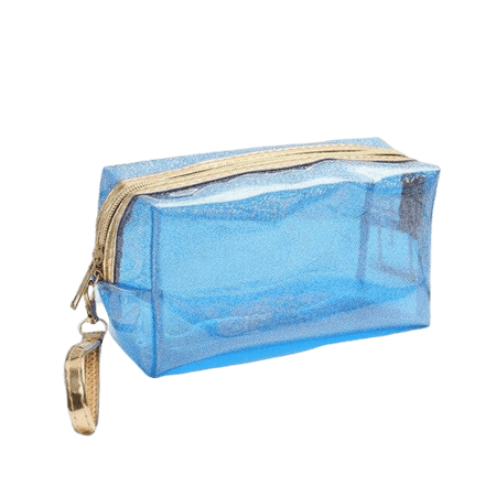 Trousse de toilette transparente brillante