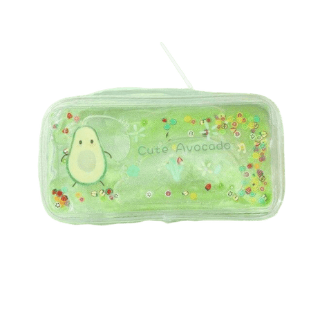 Trousse de toilette transparente avocat