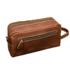Trousse de toilette cuir marron clair