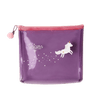 Trousse de toilette transparente rose licorne