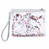 Trousse de toilette transparente paillettes motif